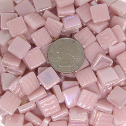 009-i Iridized Light Pink, 12mm - Oranges, Reds & Pinks tile - Kismet Mosaic - mosaic supplies
