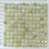 pale green iridized sheeted tile