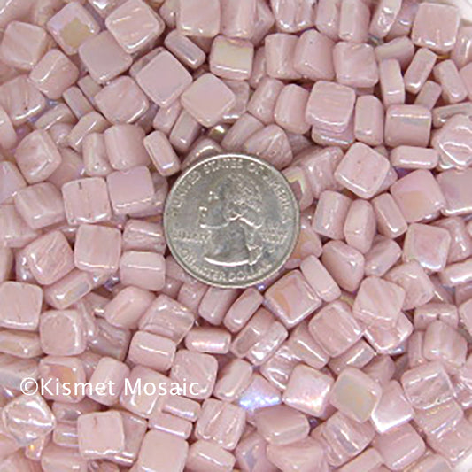 09-i Light Pink, 8mm - Oranges, Reds & Pinks tile - Kismet Mosaic - mosaic supplies