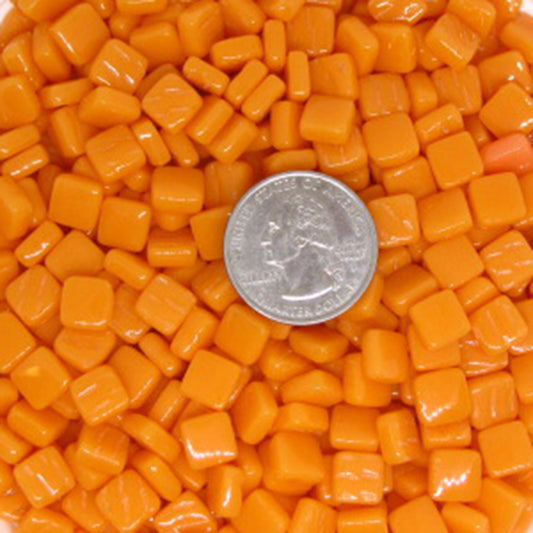 104-g Tangerine, 8mm - Oranges, Reds & Pinks tile - Kismet Mosaic - mosaic supplies