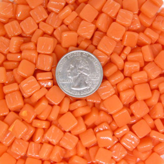 105-g Orange, 8mm - Oranges, Reds & Pinks tile - Kismet Mosaic - mosaic supplies