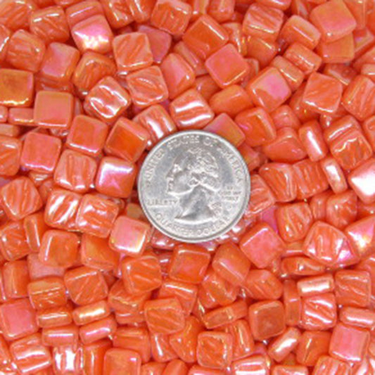105-i Orange, 8mm - Oranges, Reds & Pinks tile - Kismet Mosaic - mosaic supplies
