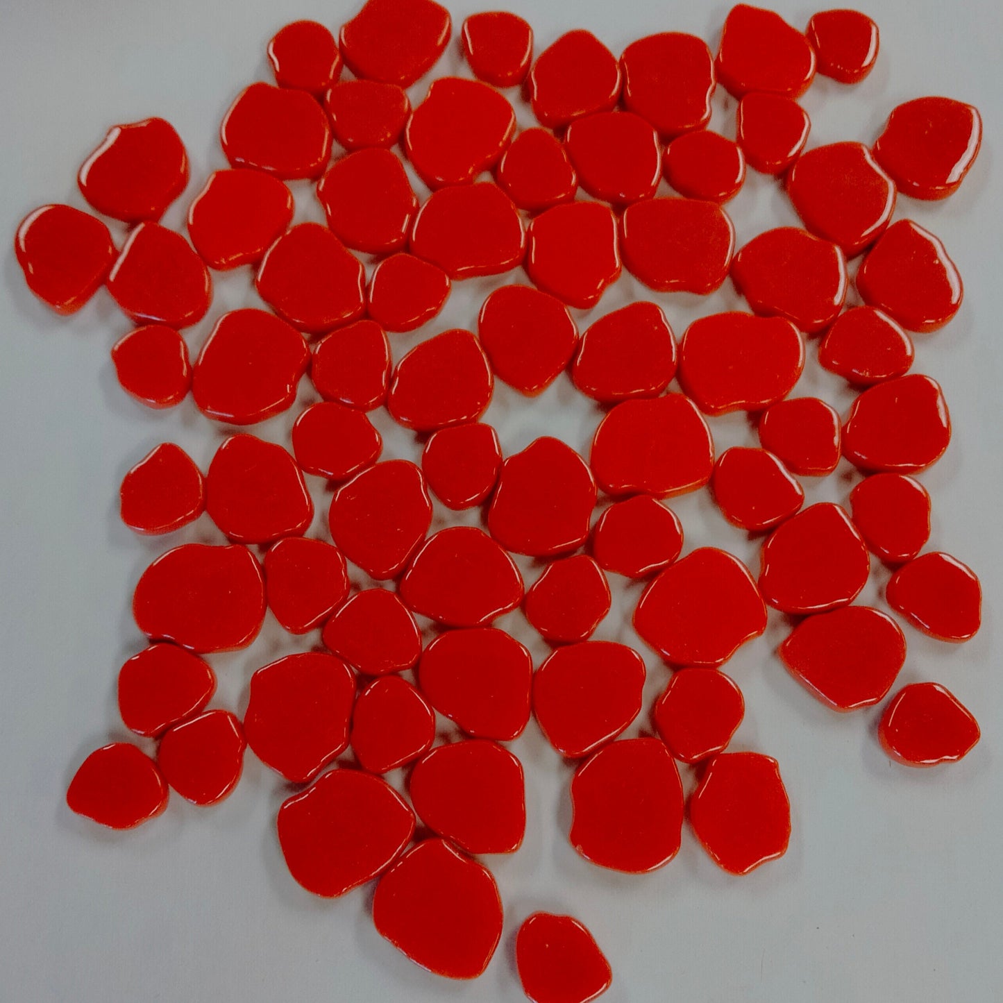 gloss chili red recycled glass petals