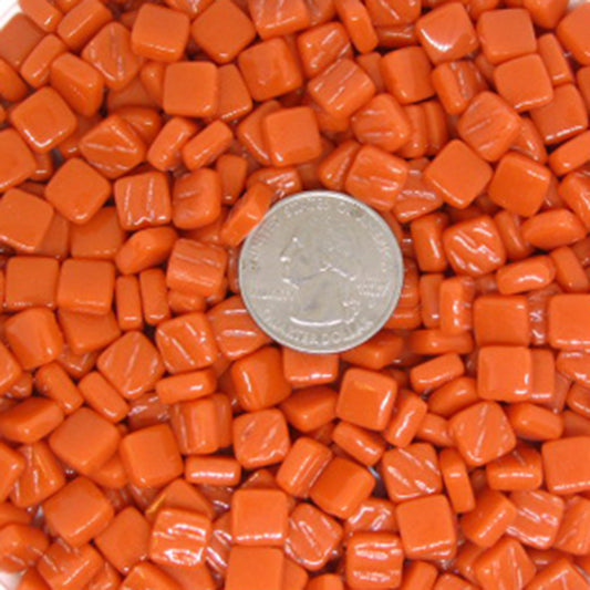107-g Chili Red, 8mm - Oranges, Reds & Pinks tile - Kismet Mosaic - mosaic supplies