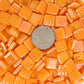 1104-i Tangerine, 12mm - Oranges, Reds & Pinks tile - Kismet Mosaic - mosaic supplies
