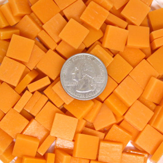 1104-m Tangerine, 12mm - Oranges, Reds & Pinks tile - Kismet Mosaic - mosaic supplies