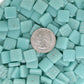 113-g Light Teal, 12mm - Greens & Teals tile - Kismet Mosaic - mosaic supplies