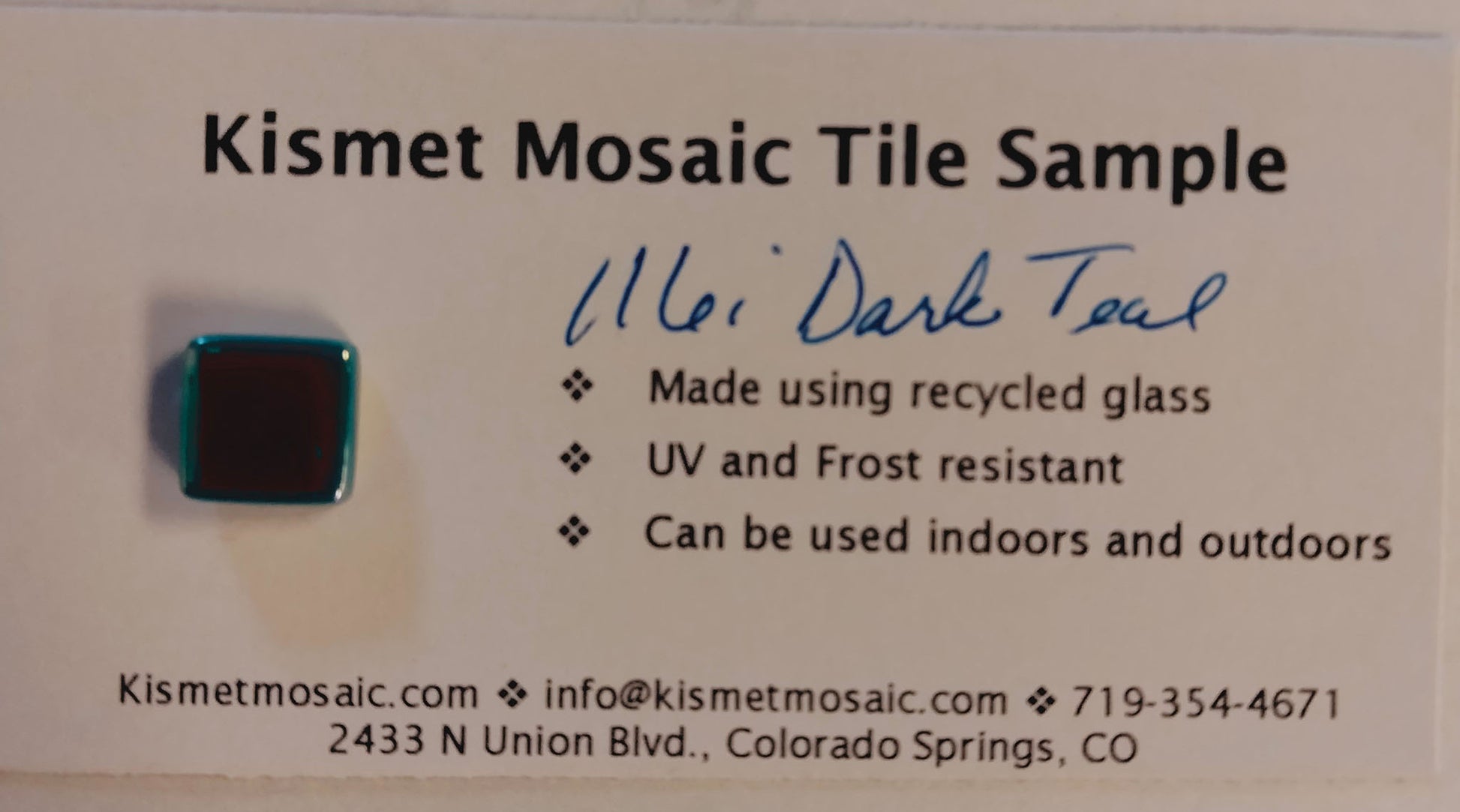 116i tile color sample, 12mm, glass 