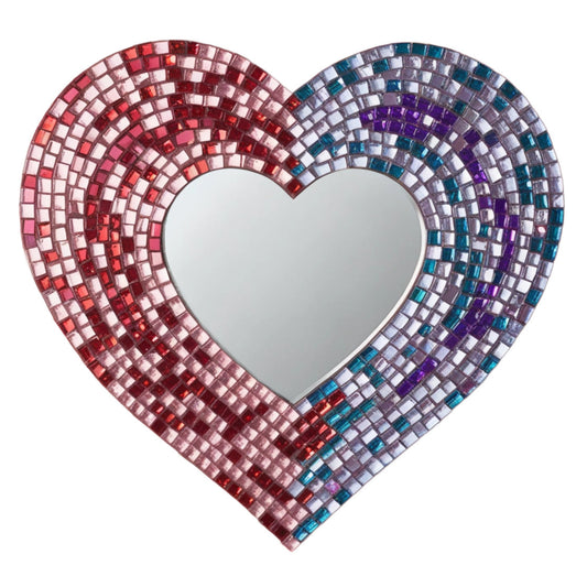 12" Heart Shaped Skeewbacker with 9" Acrylic Mirror