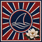 12"x12" Ole Miss Landshark Waterproof Mosaic Backer