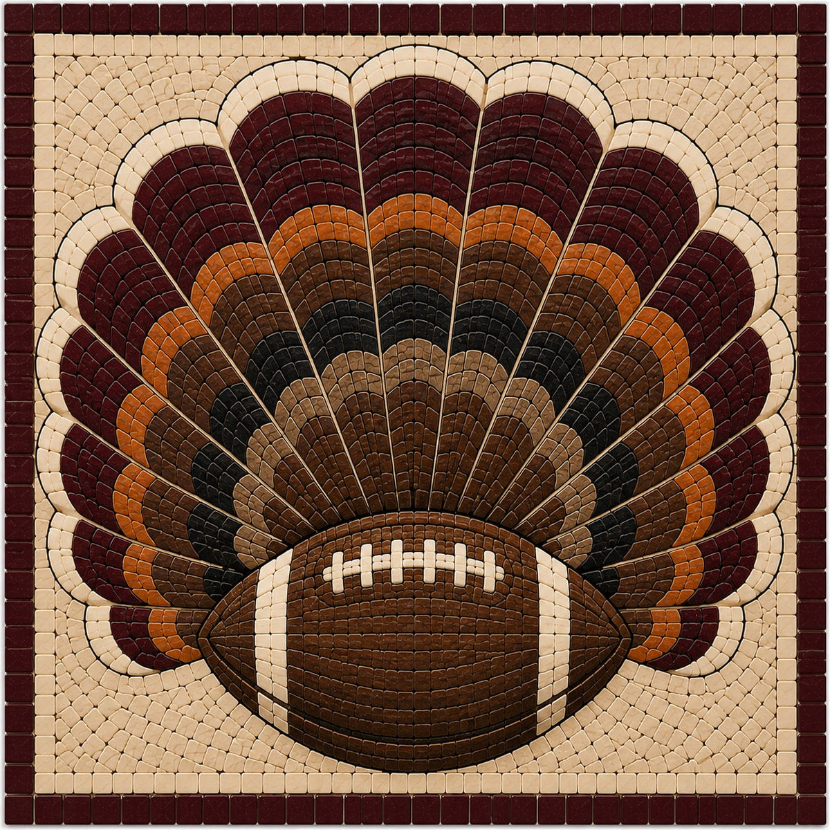 12" x 12" Virginia Tech Waterproof Mosaic Backer