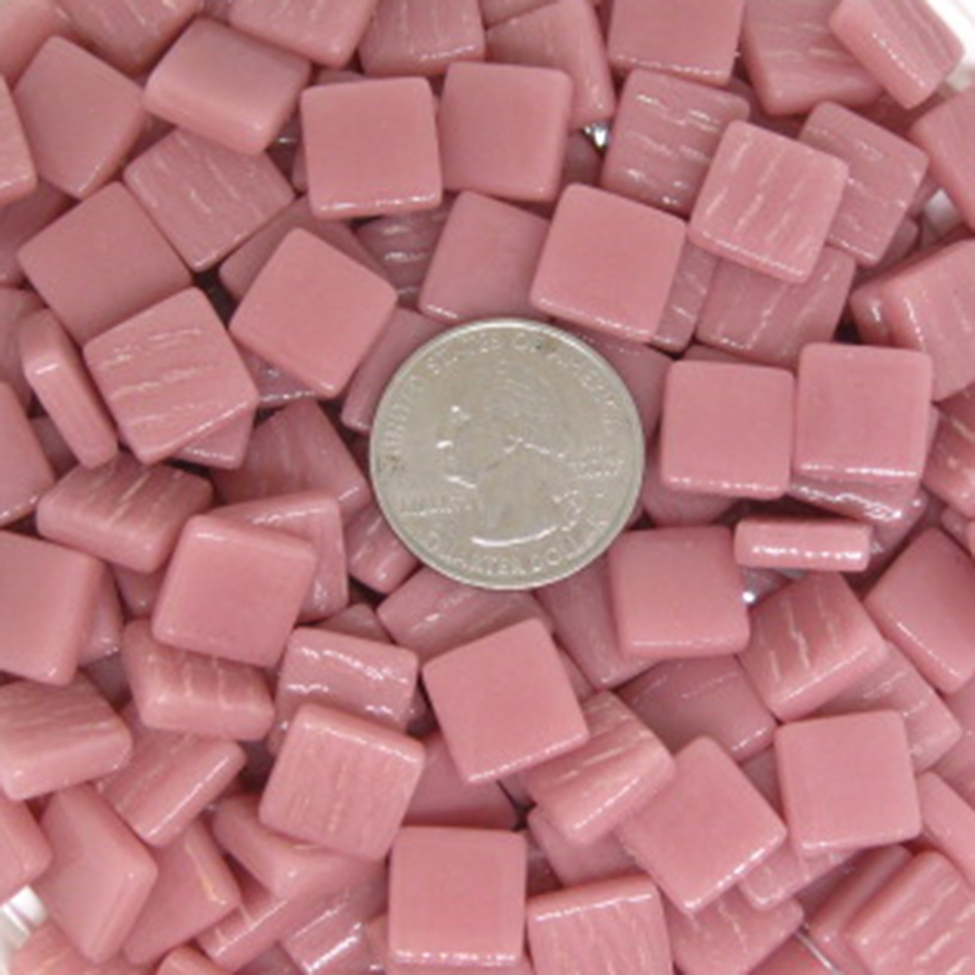 135-g Light Rose, 12mm - Oranges, Reds & Pinks tile - Kismet Mosaic - mosaic supplies
