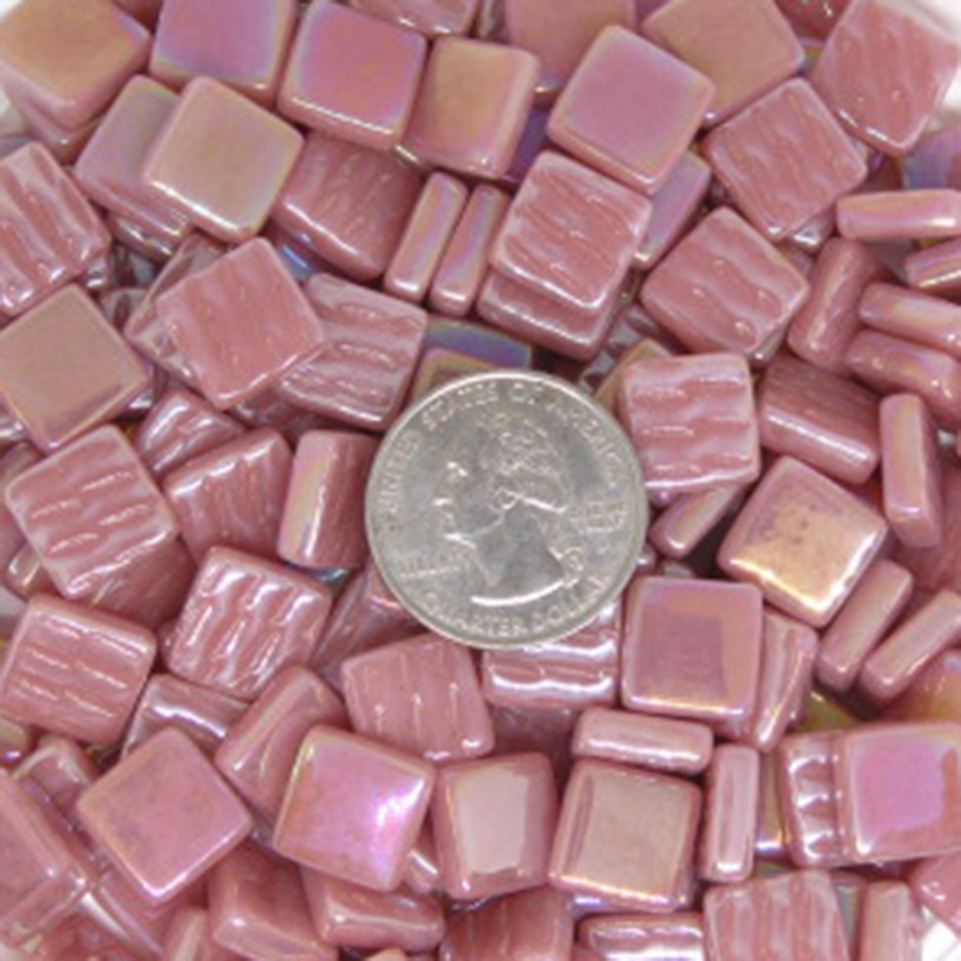 135-i Light Rose, 12mm - Oranges, Reds & Pinks tile - Kismet Mosaic - mosaic supplies