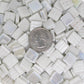 140-i Zinc White, 12mm - White, Gray & Black tile - Kismet Mosaic - mosaic supplies