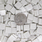140-m Zinc White, 12mm - White, Gray & Black tile - Kismet Mosaic - mosaic supplies
