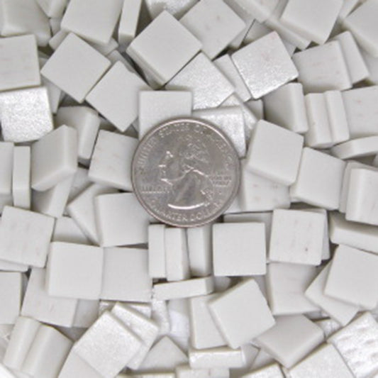140-m Zinc White, 12mm - White, Gray & Black tile - Kismet Mosaic - mosaic supplies