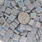 145-i Graphite, 12mm - White, Gray & Black tile - Kismet Mosaic - mosaic supplies
