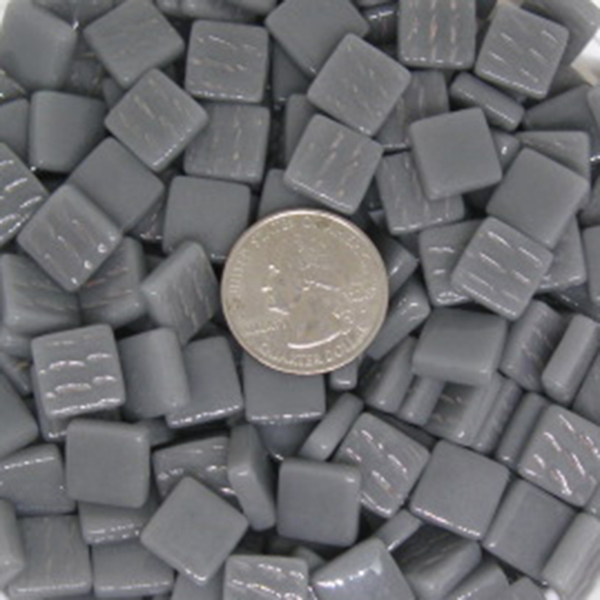 147-g Dark Gray, 12mm - White, Gray & Black tile - Kismet Mosaic - mosaic supplies