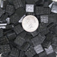 149-m Carbon Black, 12mm - White, Gray & Black tile - Kismet Mosaic - mosaic supplies