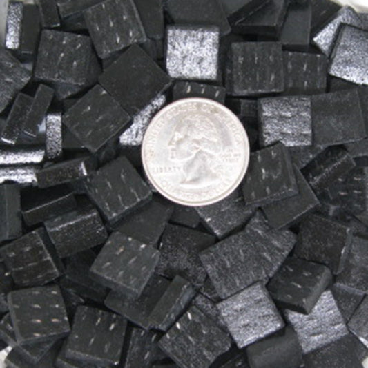 149-m Carbon Black, 12mm - White, Gray & Black tile - Kismet Mosaic - mosaic supplies