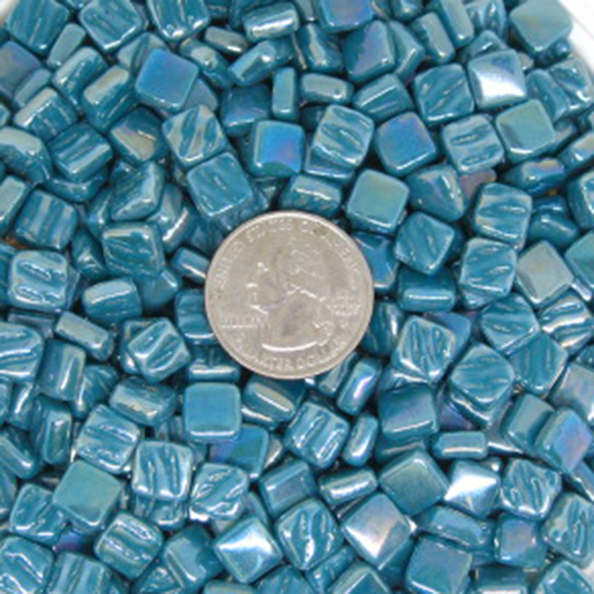 16-i Dark Teal, 8mm - Greens & Teals tile - Kismet Mosaic - mosaic supplies
