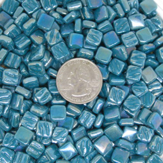 16-i Dark Teal, 8mm - Greens & Teals tile - Kismet Mosaic - mosaic supplies