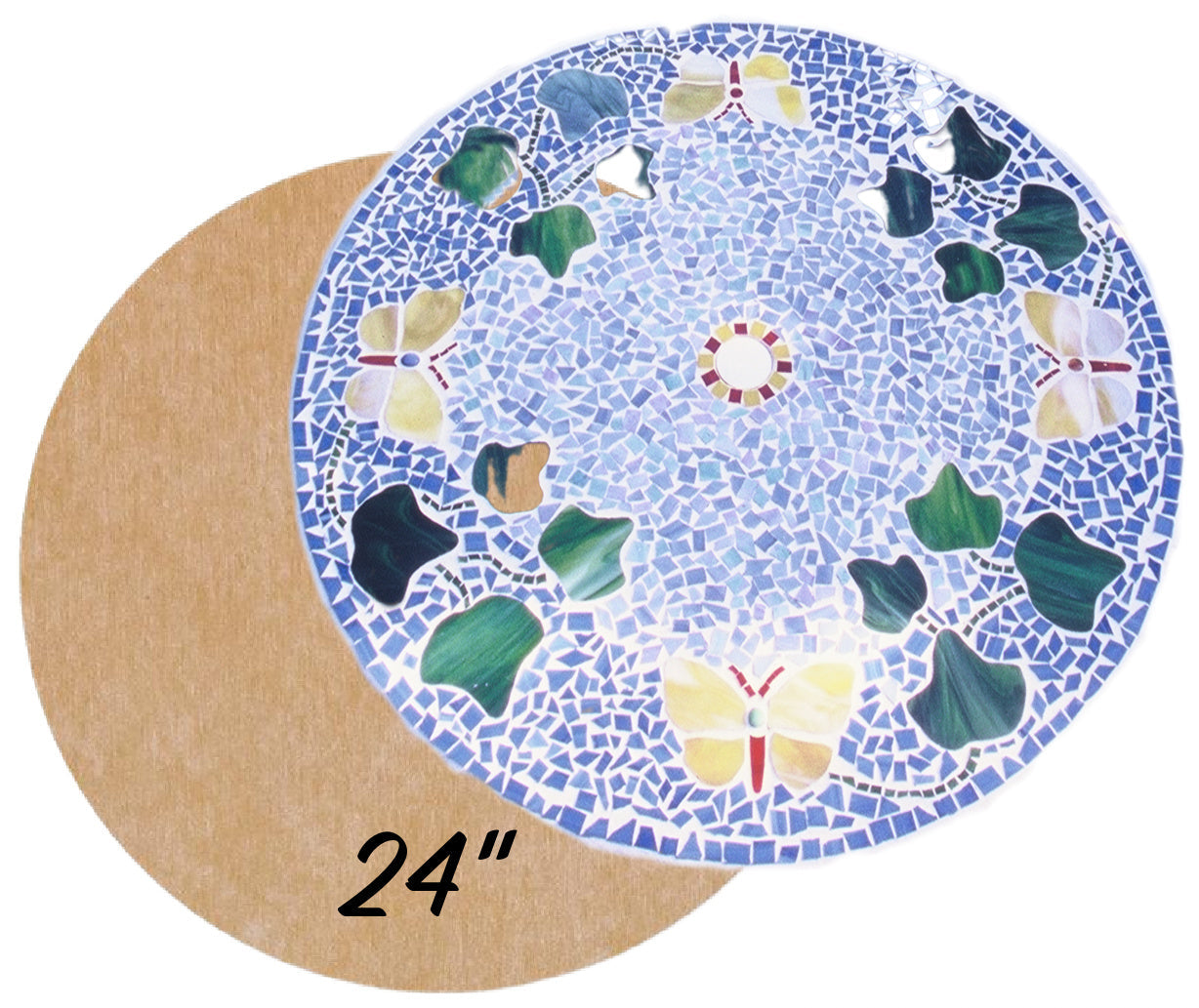 Circle 24" Mosaic Backer 1/2" Thick