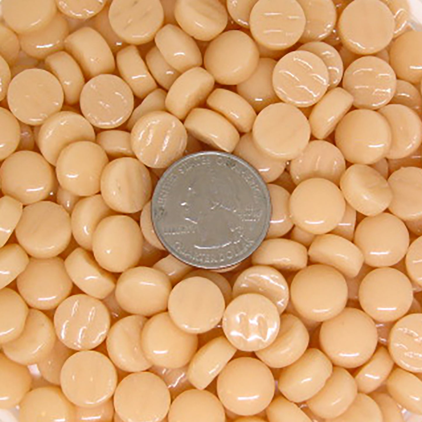 3102-g Light Peach, BelliButtonGloss tile - Kismet Mosaic - mosaic supplies