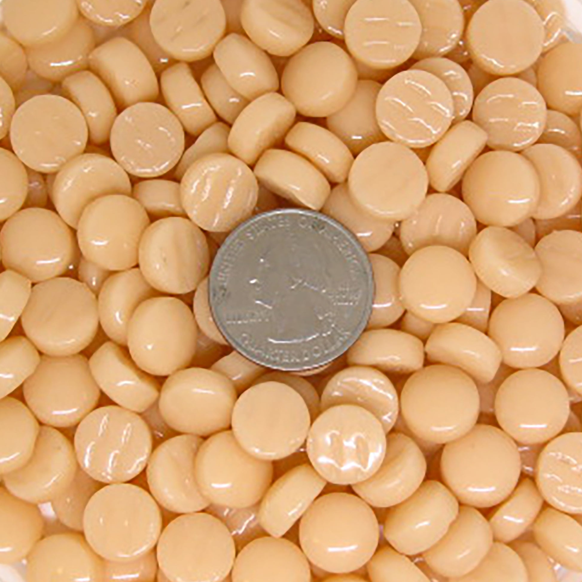 3102-g Light Peach, BelliButtonGloss tile - Kismet Mosaic - mosaic supplies