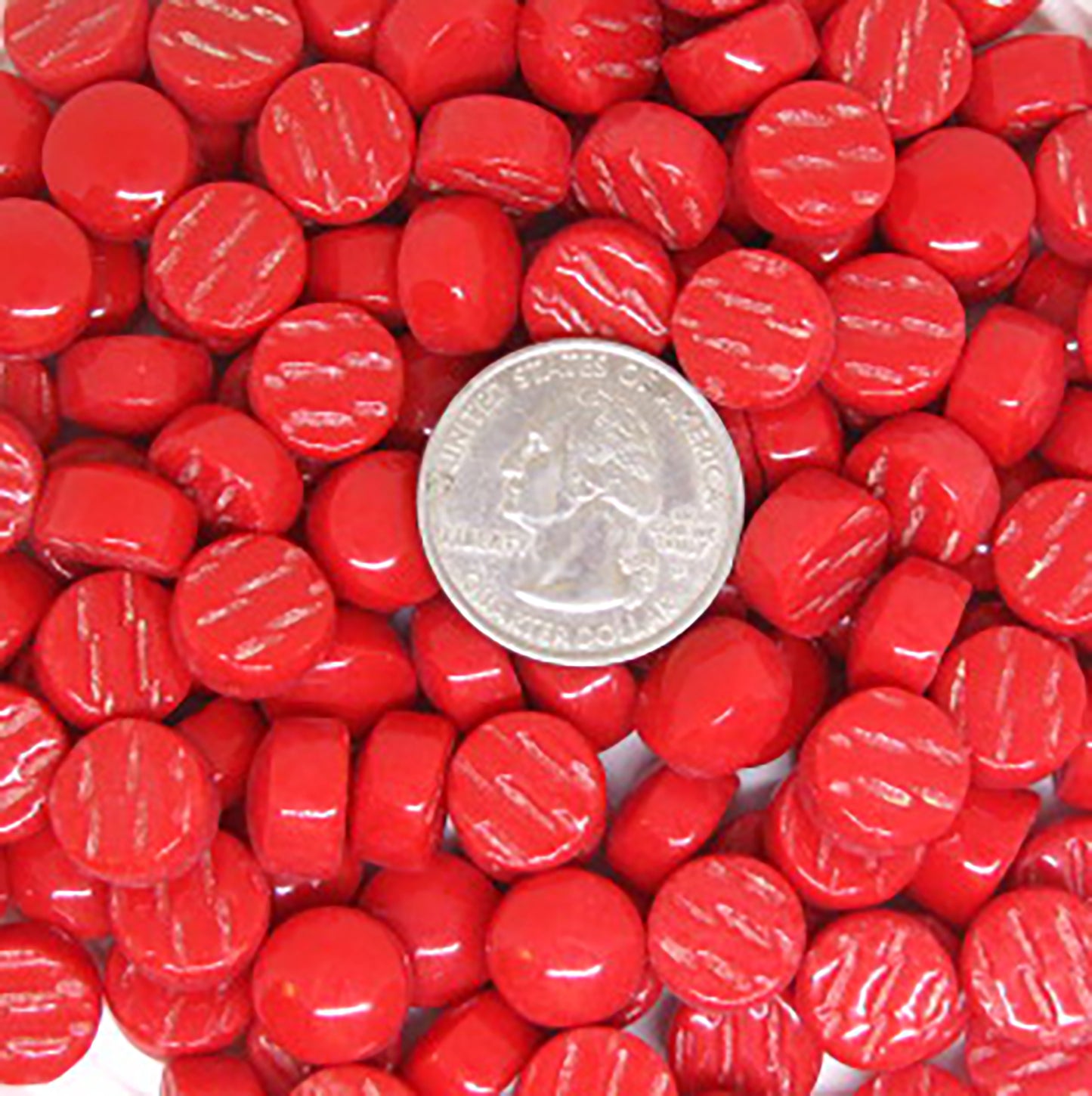 3110-g Red, BelliButtonGloss tile - Kismet Mosaic - mosaic supplies