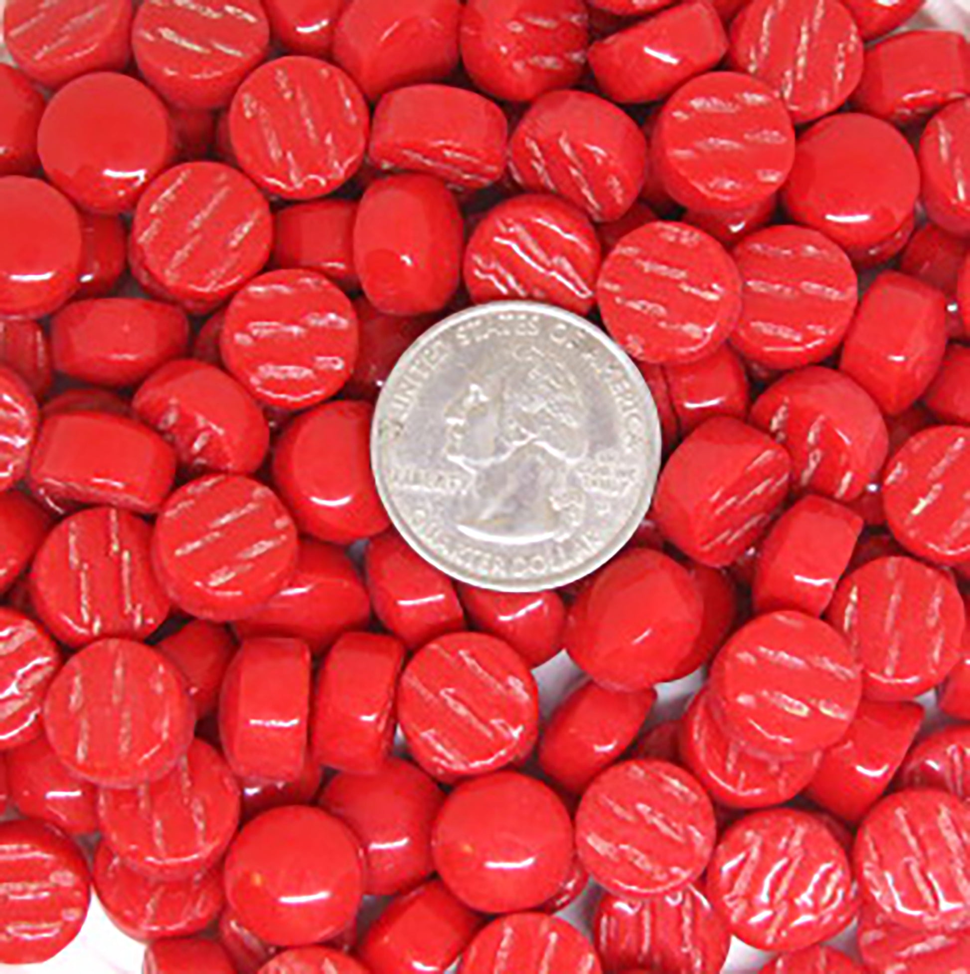 3110-g Red, BelliButtonGloss tile - Kismet Mosaic - mosaic supplies