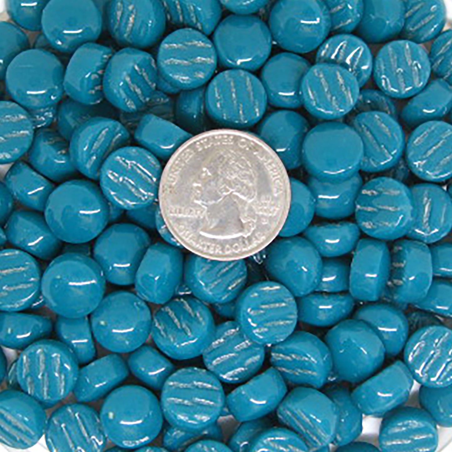 316-g Dark Teal, BelliButtonGloss tile - Kismet Mosaic - mosaic supplies