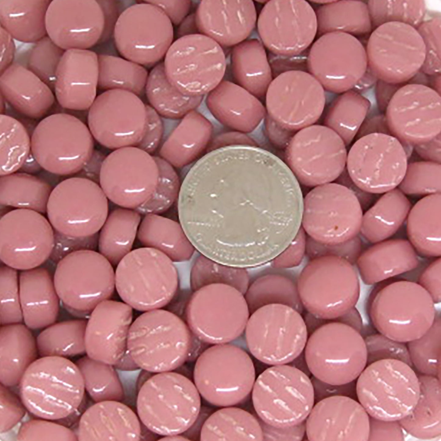 335-g Rose, BelliButtonGloss tile - Kismet Mosaic - mosaic supplies