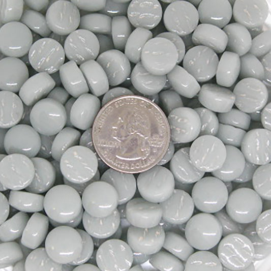 342-g Pale Gray, BelliButtonGloss tile - Kismet Mosaic - mosaic supplies