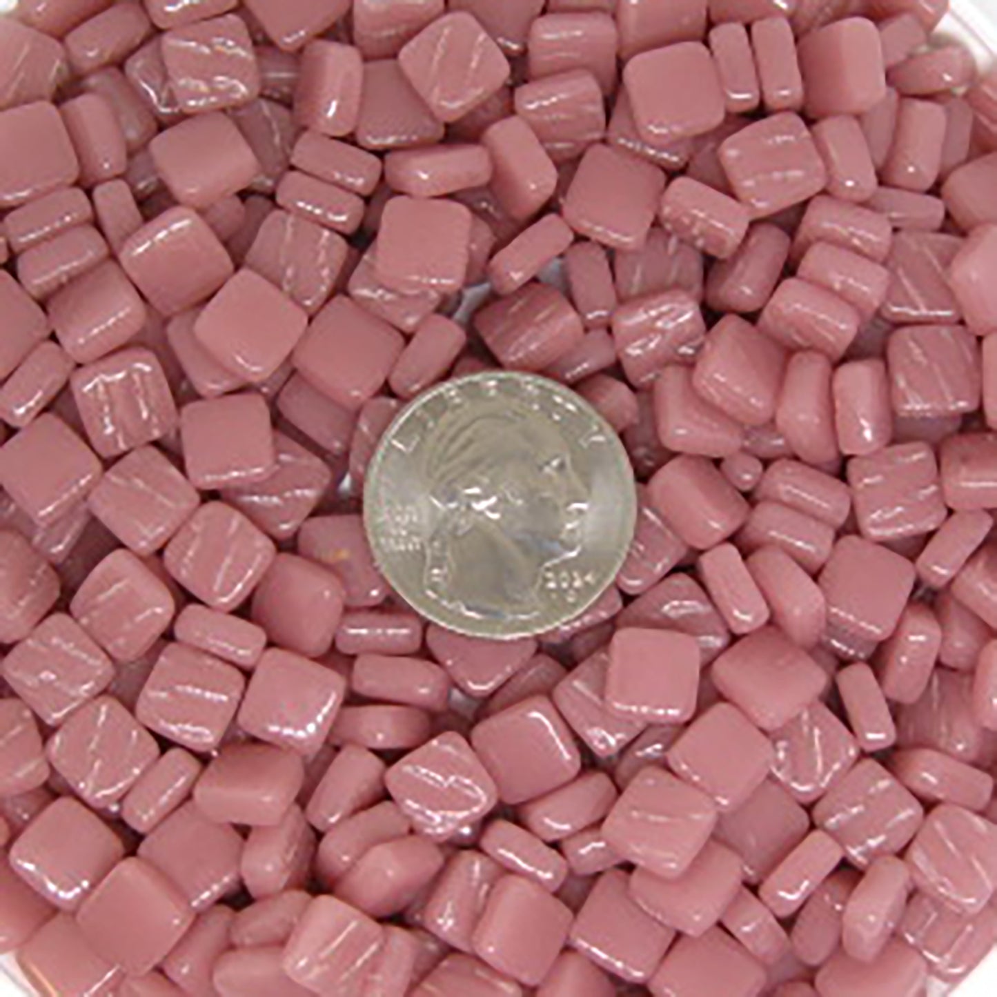 35-g Light Rose, 8mm - Oranges, Reds & Pinks tile - Kismet Mosaic - mosaic supplies