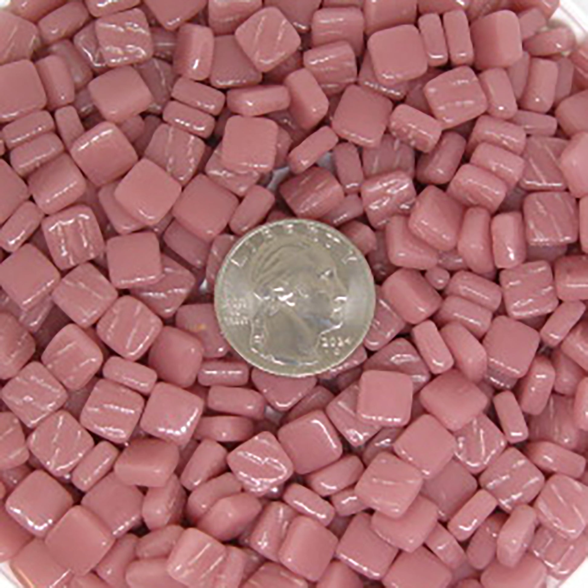 35-g Light Rose, 8mm - Oranges, Reds & Pinks tile - Kismet Mosaic - mosaic supplies