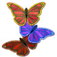 18.5" x 20" 3 Butterflies Laser-Printed Waterproof Mosaic Backer