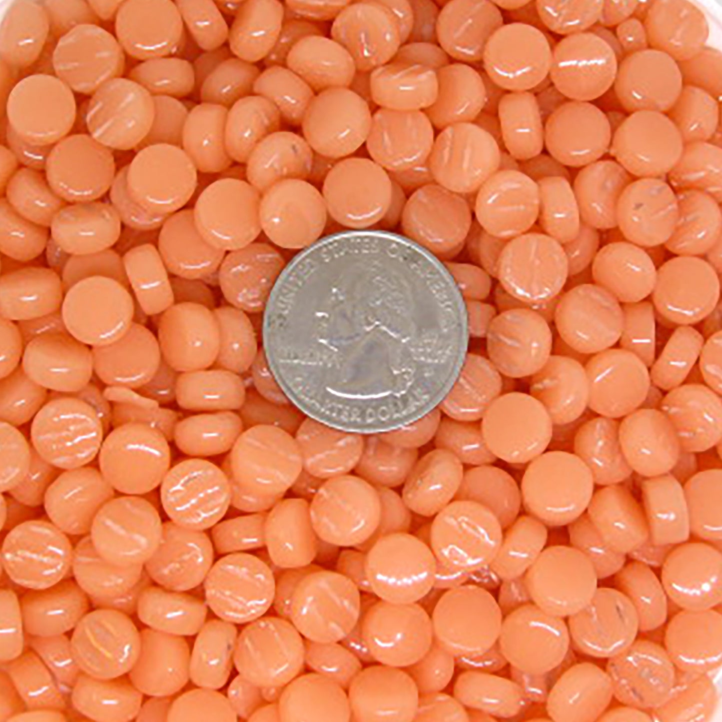 4103-g Salmon Mini Rounds, MiniRoundGloss tile - Kismet Mosaic - mosaic supplies