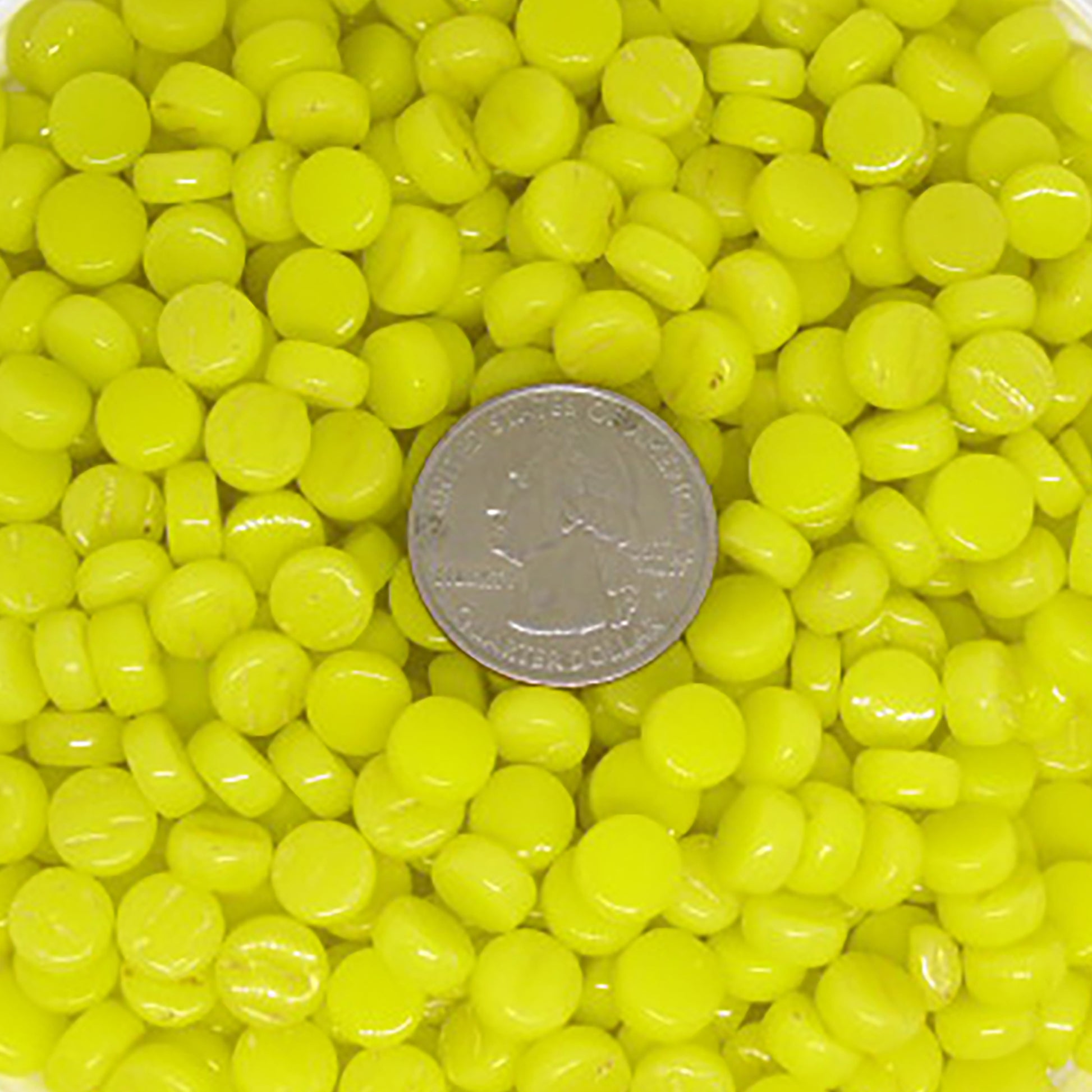 428-g Yellow Mini Rounds, MiniRoundGloss tile - Kismet Mosaic - mosaic supplies