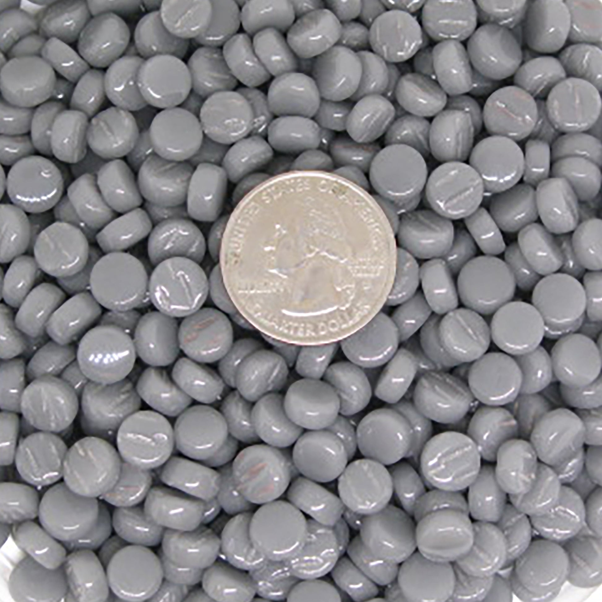 447-g Dark Grey Mini Rounds, MiniRoundGloss tile - Kismet Mosaic - mosaic supplies