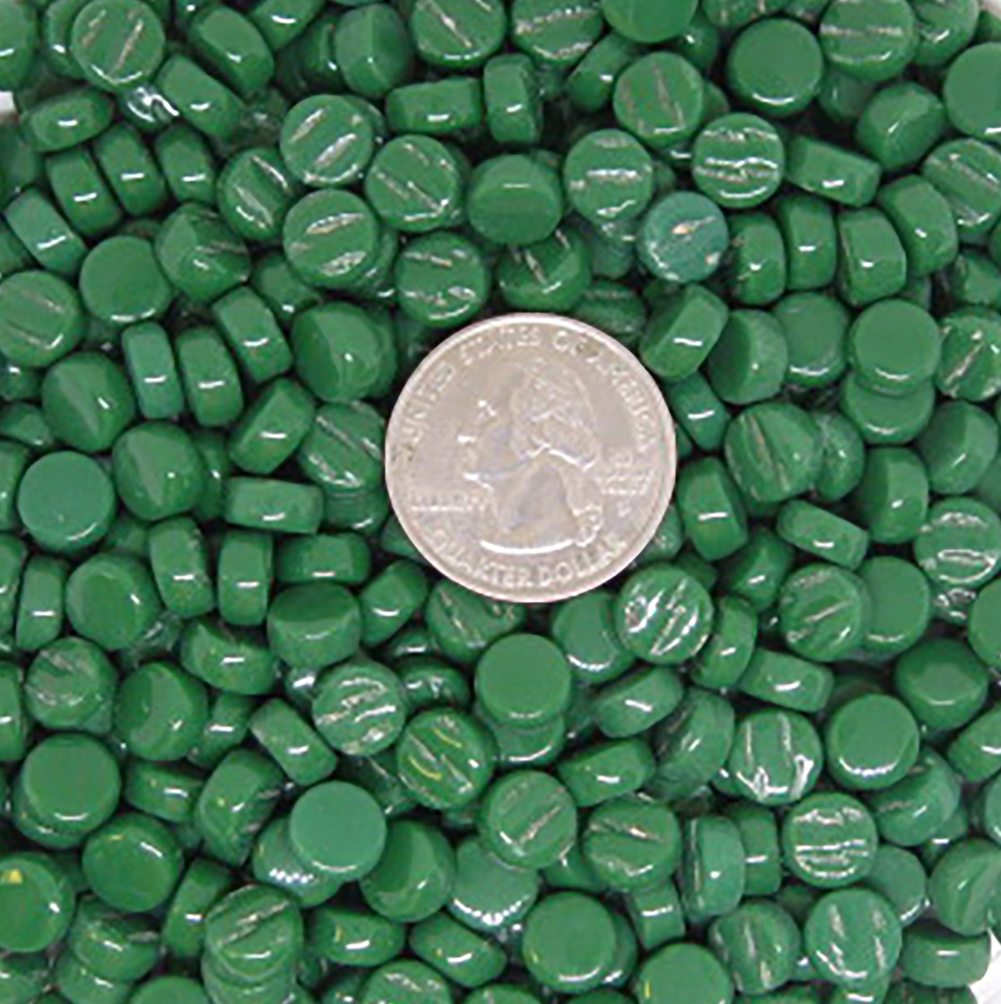 455-g Grass Green Mini Rounds, MiniRoundGloss tile - Kismet Mosaic - mosaic supplies