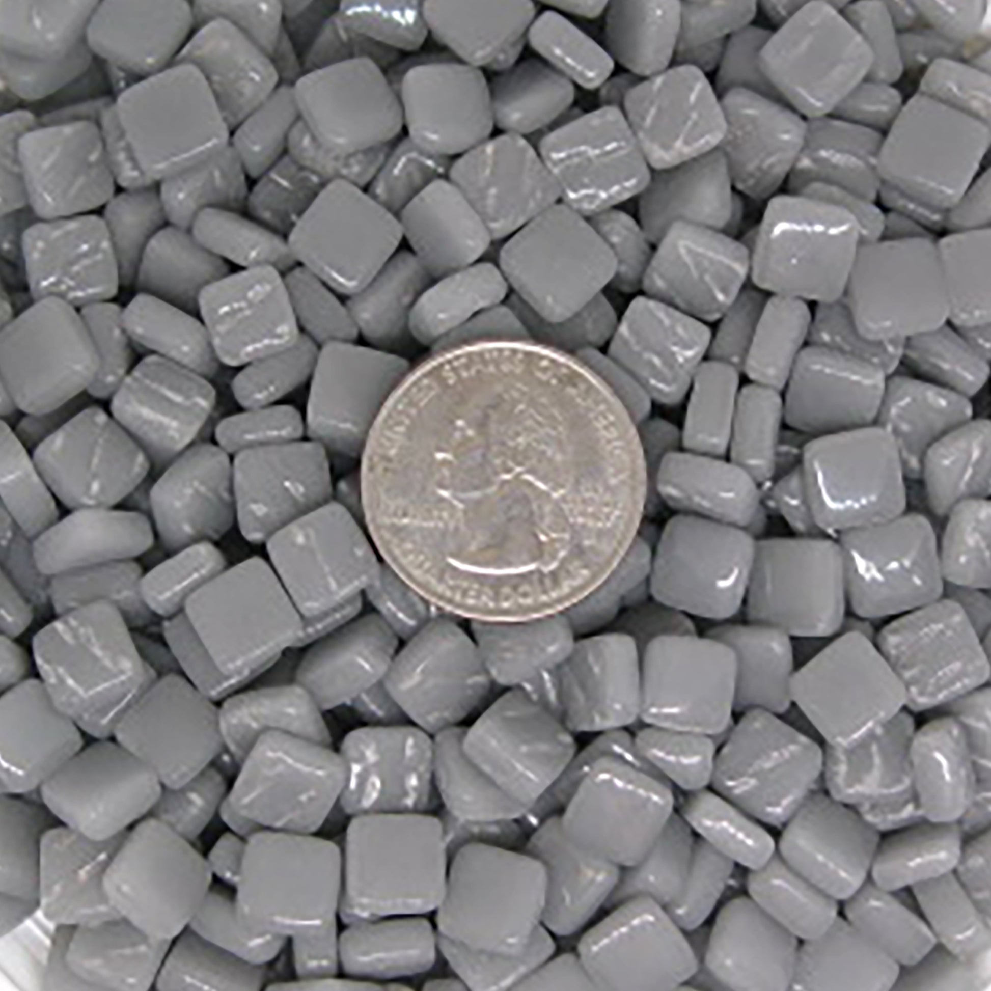 45-g - Graphite, 8mm - recycled glass gloss - Kismet Mosaic - mosaic supplies