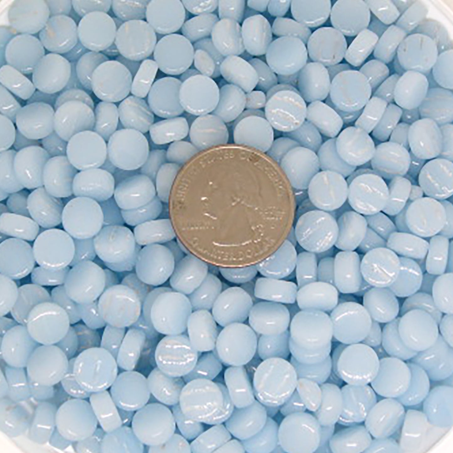 461-g Sky Blue Mini Rounds, MiniRoundGloss tile - Kismet Mosaic - mosaic supplies