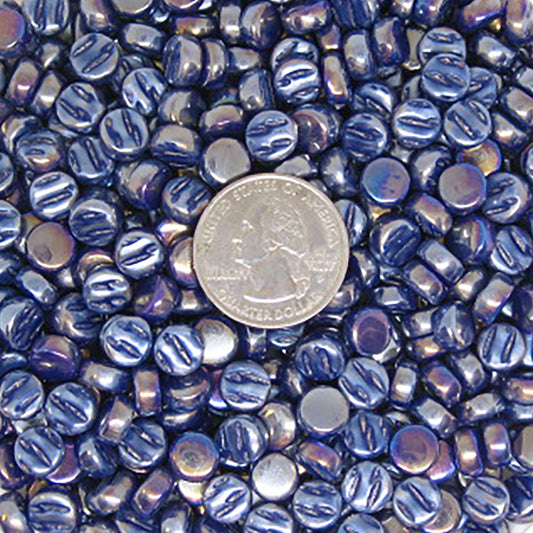 471-i Indigo Blue Mini Rounds, MiniRoundIrid tile - Kismet Mosaic - mosaic supplies