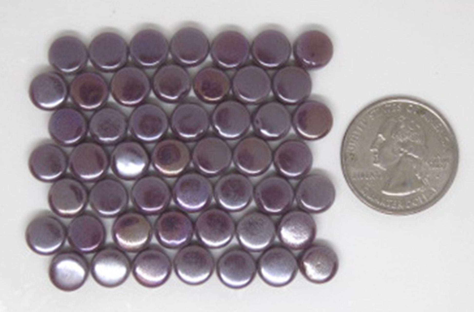 485-i Purple Mini Rounds, MiniRoundIrid tile - Kismet Mosaic - mosaic supplies staggered