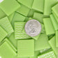803-g Apple Green, 25mm - recycled glass tile - Kismet Mosaic - mosaic supplies