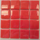 25mm/1" square tiles, recycled glass, gloss finish, sheeted glass tile for installation