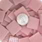 817-g Pink Gloss 25mm - recycled glass tile - Kismet Mosaic - mosaic supplies