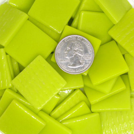 829-g Lemon Meringue Gloss 25mm - recycled glass tile - Kismet Mosaic - mosaic supplies