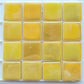25mm/1" square tiles, recycled glass, gloss finish, sheeted glass tile for installation